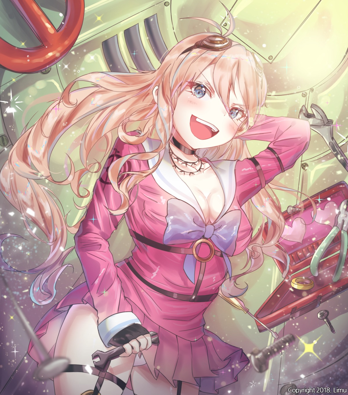 cleavage dangan-ronpa dangan-ronpa_v3 garter iruma_miu limu pantsu