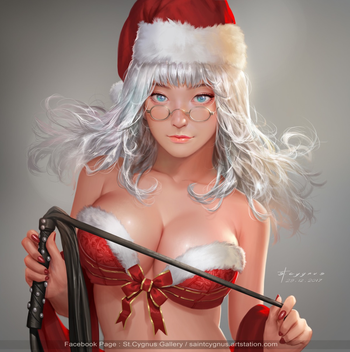 bra christmas cleavage megane nutthapon_petchthai official_watermark weapon