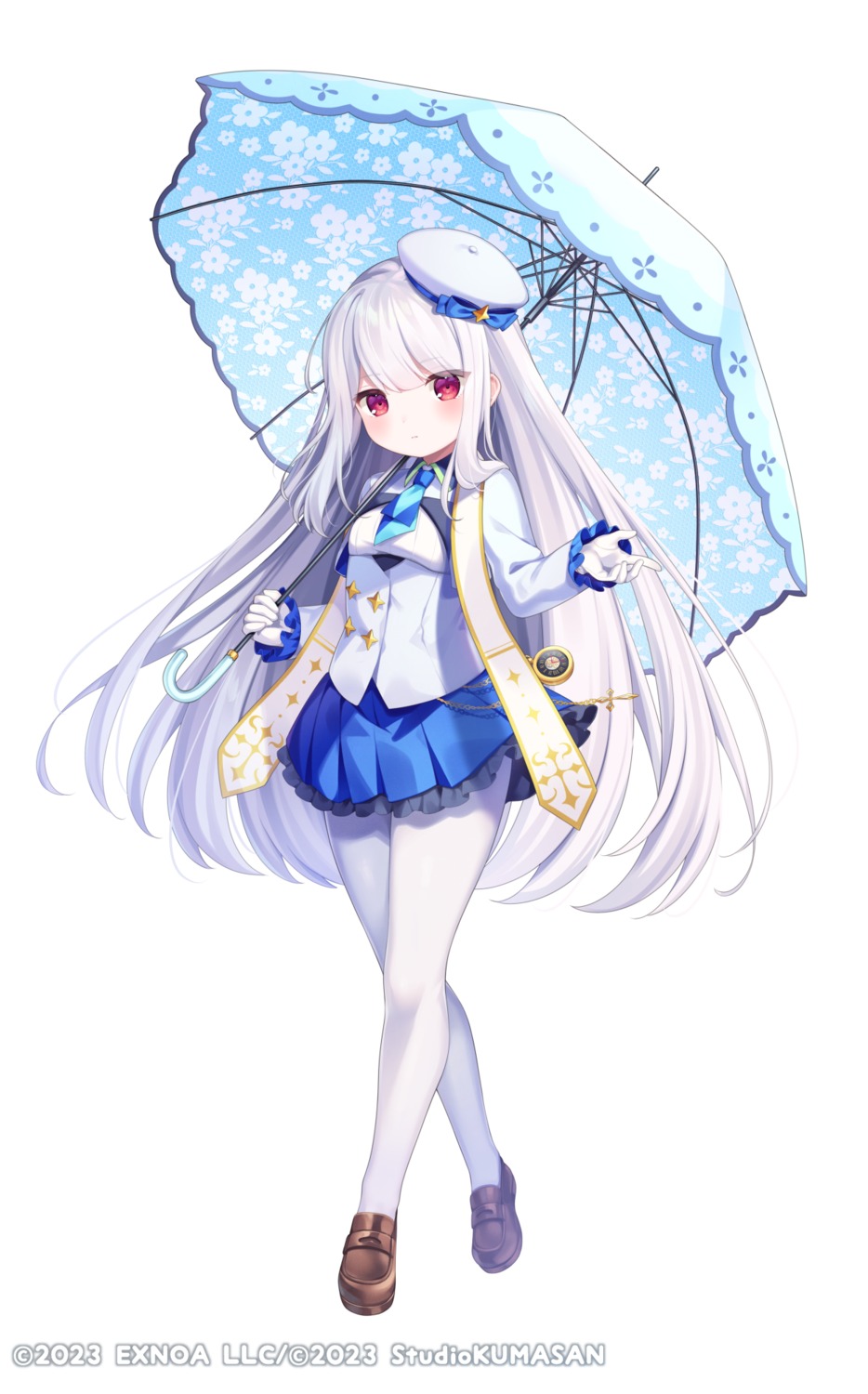 komachi_pochi pantyhose twinkle_star_knights umbrella uniform