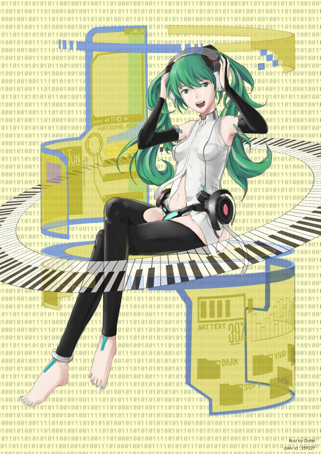 dafei hatsune_miku miku_append thighhighs vocaloid vocaloid_append