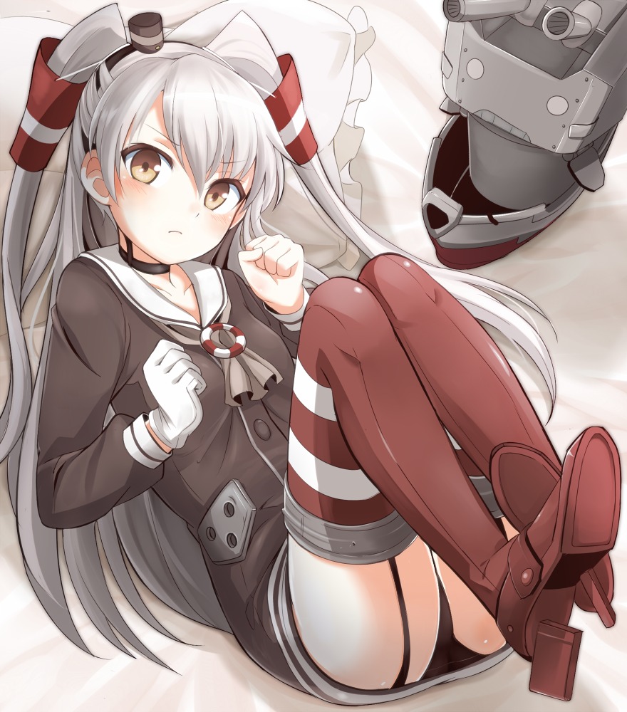 amatsukaze_(kancolle) kantai_collection mobu-312 pantsu stockings thighhighs