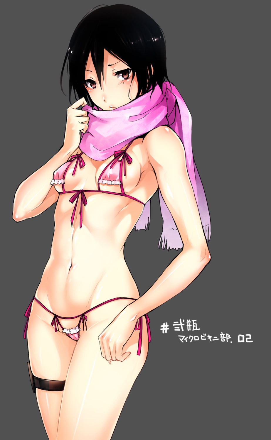 bikini cameltoe erect_nipples garter swimsuits tsukasa_(evening-g-low)