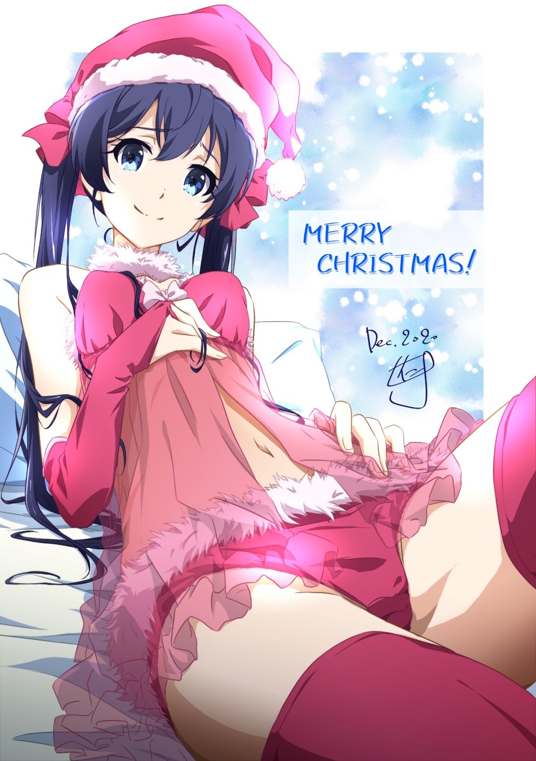 christmas lingerie nii_manabu pantsu see_through thighhighs