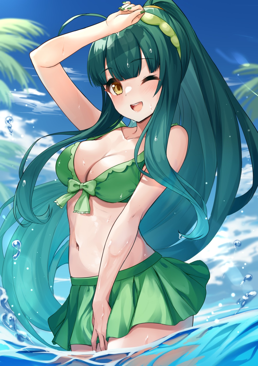 bikini swimsuits tenneko_yuuri touhoku_zunko voiceroid wet