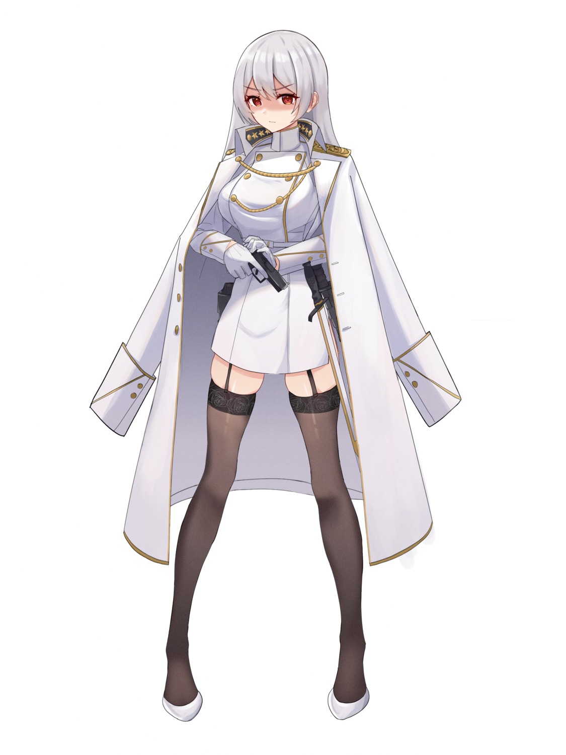 gun kano_(wi3028) stockings sword thighhighs uniform