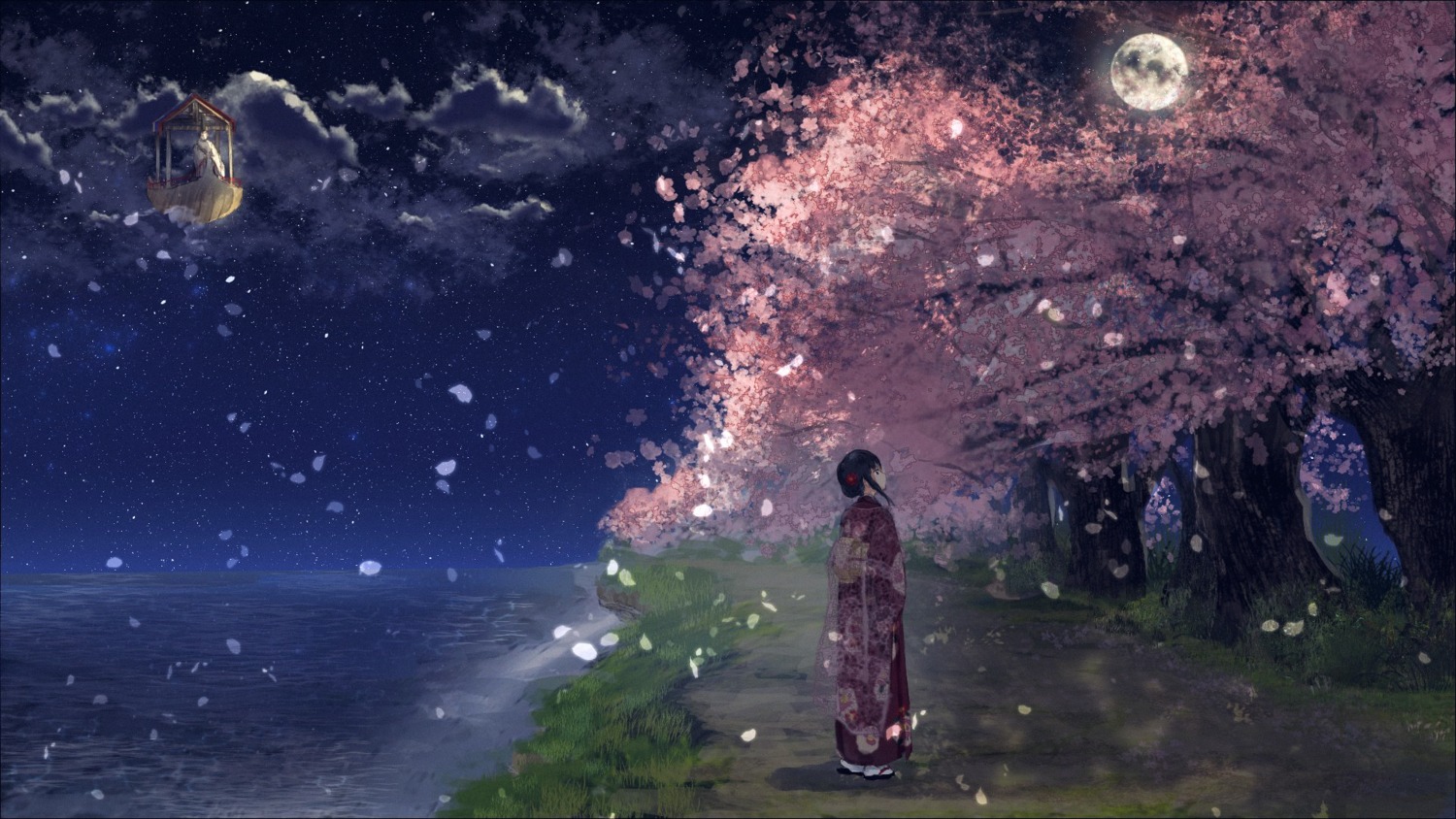 kimono kotomi_alpaca landscape wallpaper