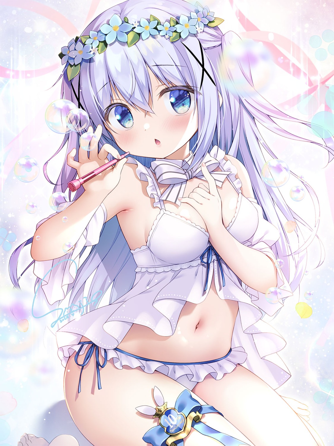 garter gochuumon_wa_usagi_desu_ka? kafuu_chino lingerie loli pantsu sasai_saji string_panties