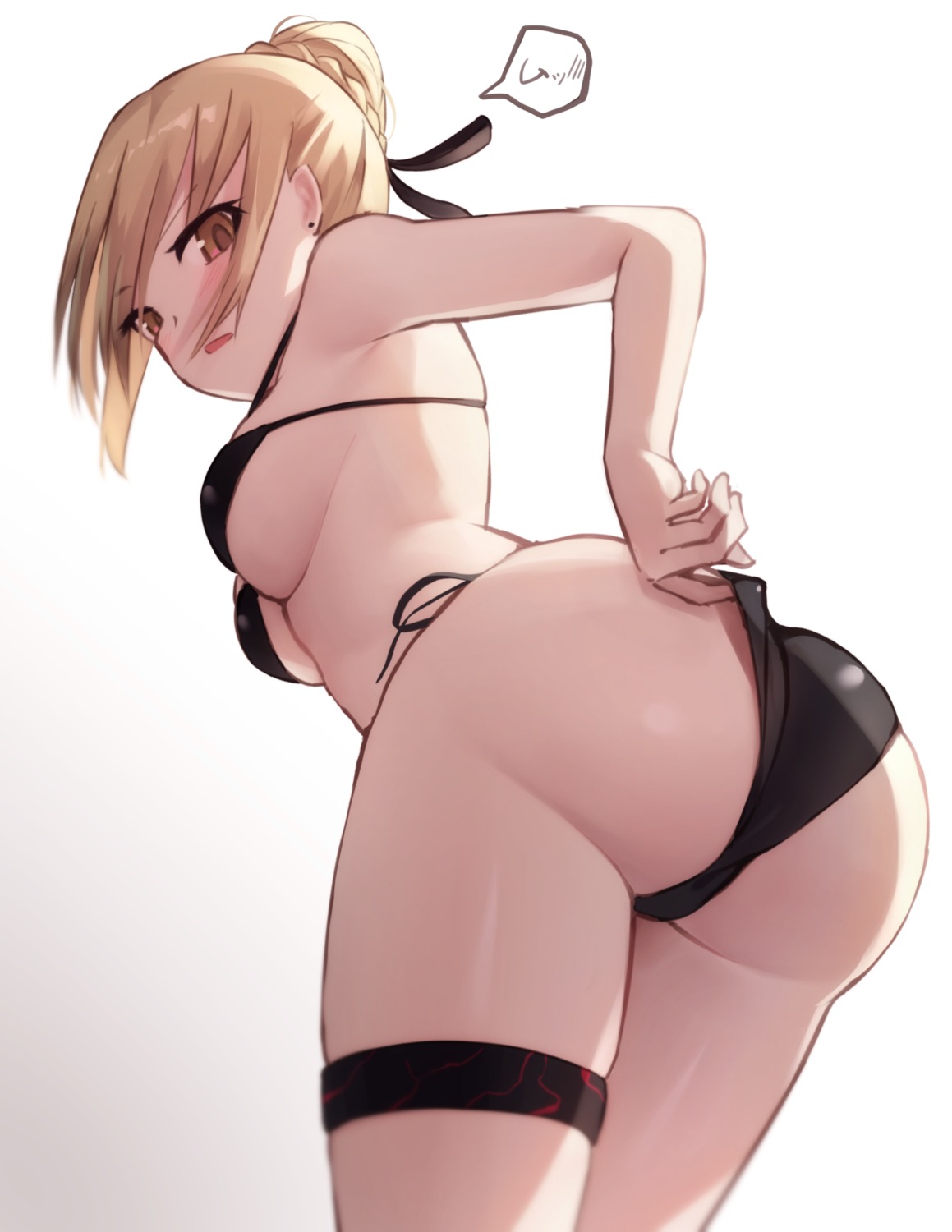 ass bikini fate/grand_order garter saber saber_alter swimsuits tagme