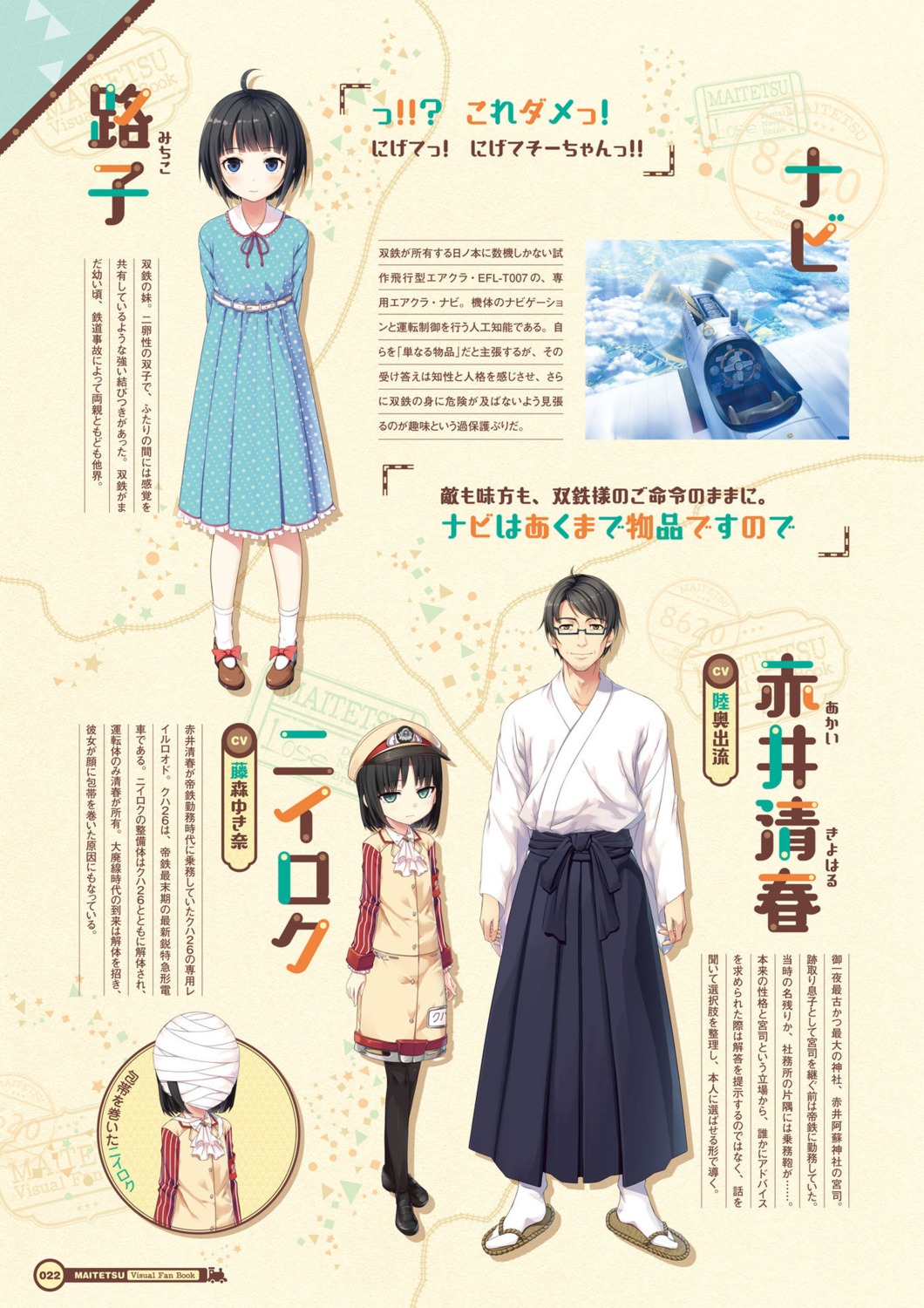 bandages cura digital_version dress japanese_clothes lose maitetsu megane uniform