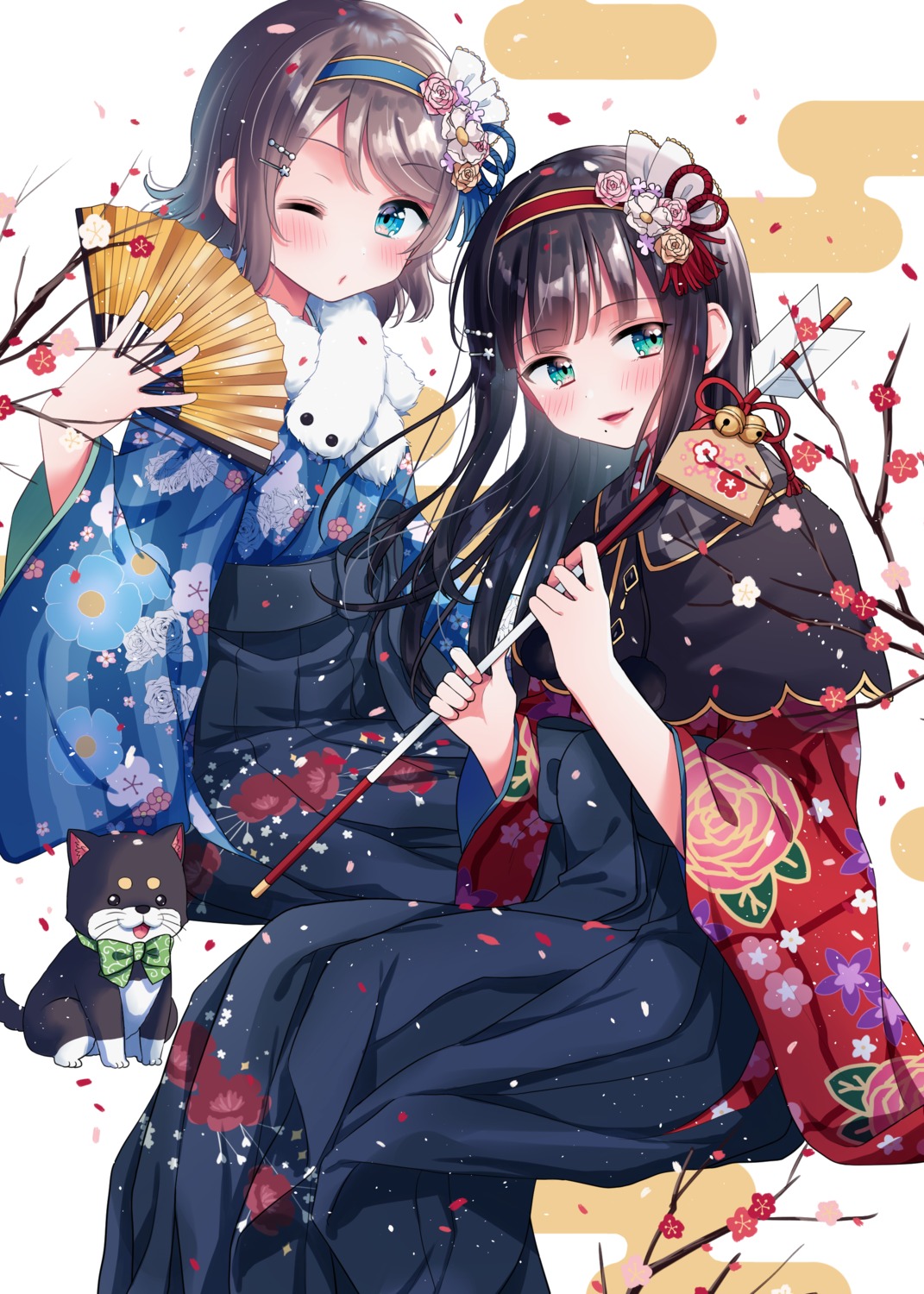 hina_(hinalovesugita) kimono kurosawa_dia love_live!_(series) love_live!_sunshine!! watanabe_you