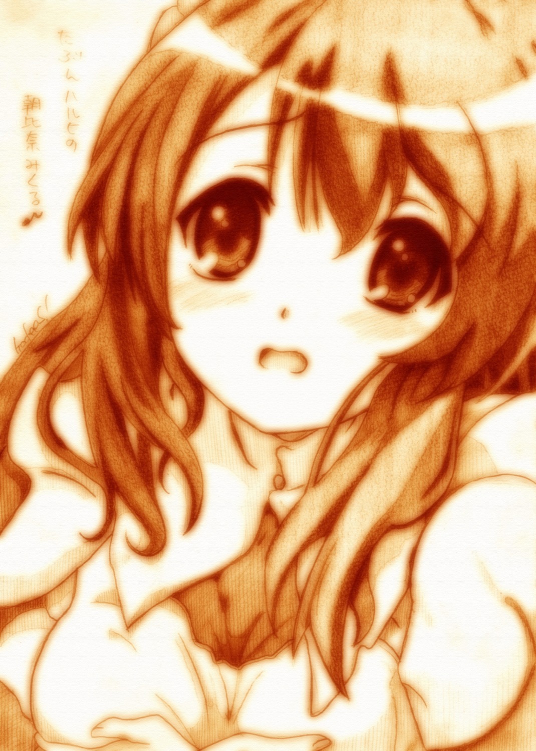 asahina_mikuru breast_hold godees monochrome suzumiya_haruhi_no_yuuutsu