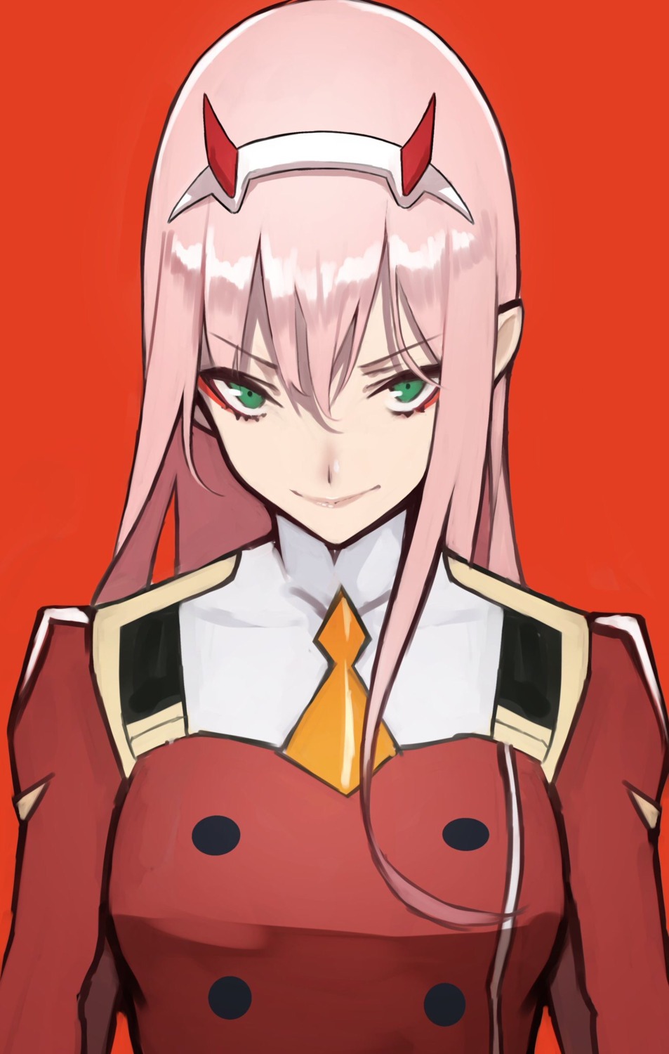 darling_in_the_franxx horns uniform yoshio_(55level) zero_two_(darling_in_the_franxx)