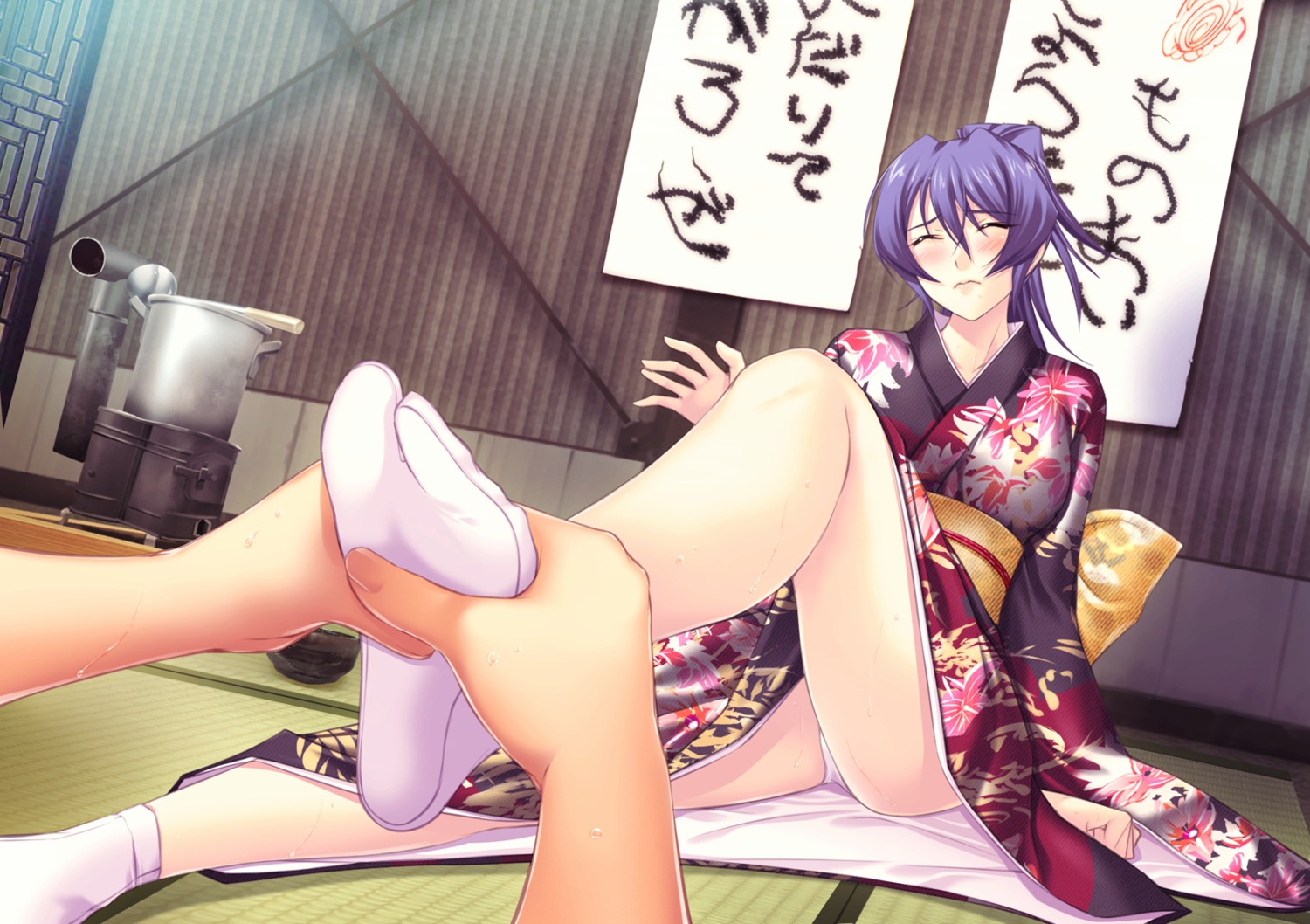 game_cg helgarose_von_falkenmayer kimono muvluv muvluv_alternative_chronicles pantsu