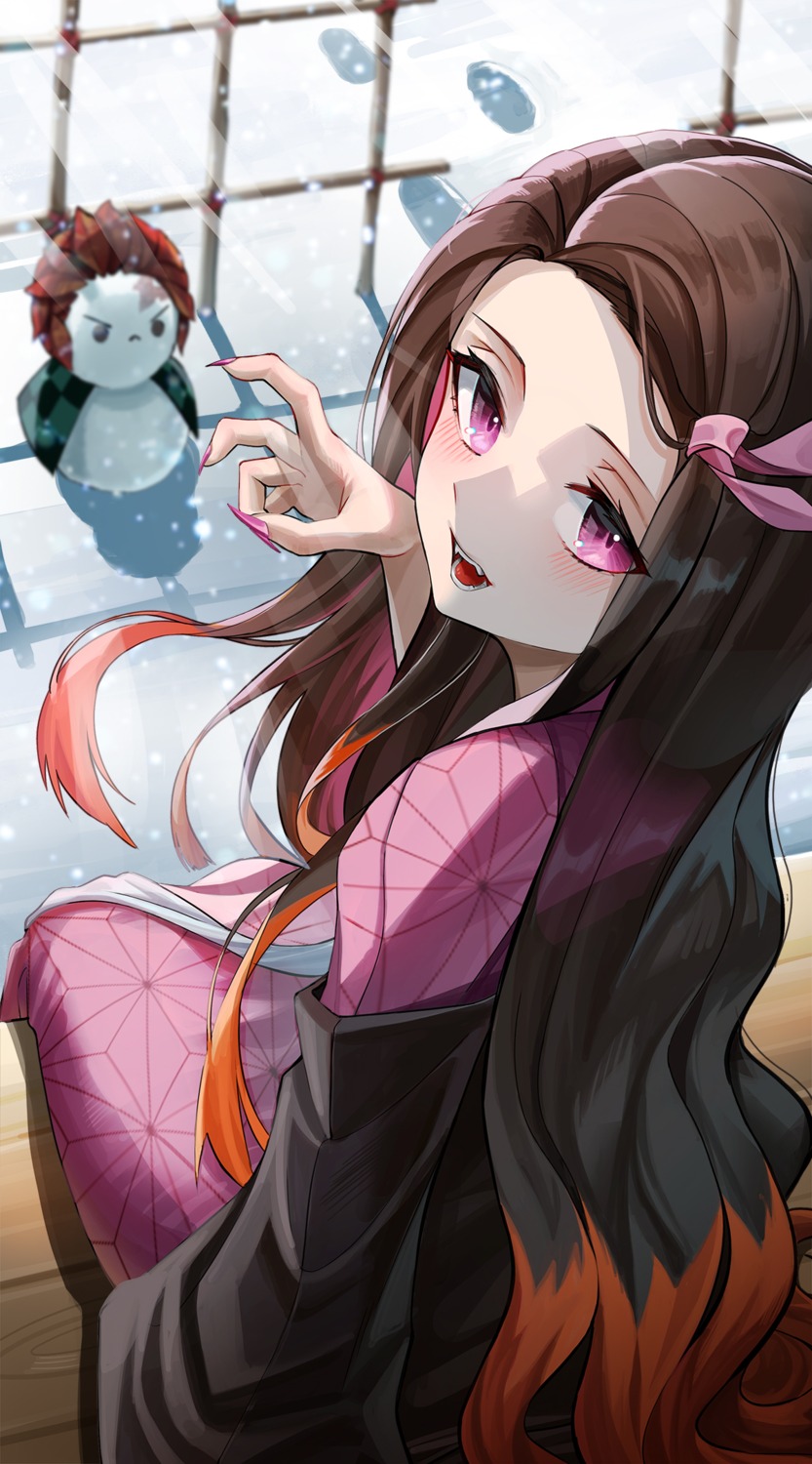 japanese_clothes jsih kamado_nezuko kimetsu_no_yaiba