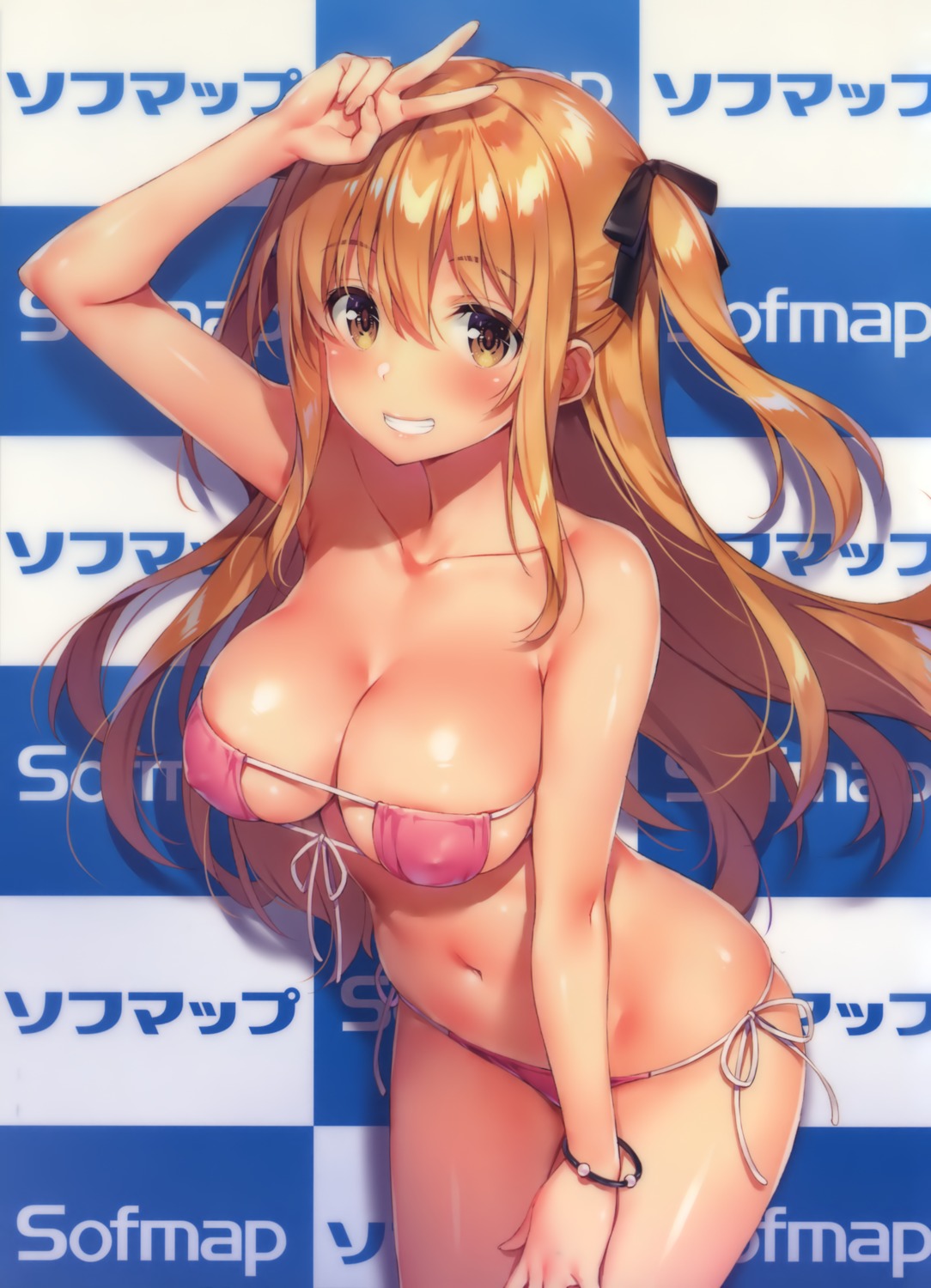 bikini cleavage erect_nipples swimsuits yuuki_hagure