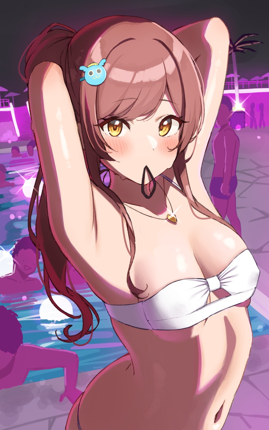 bikini erect_nipples oosaki_amana swimsuits the_idolm@ster the_idolm@ster_shiny_colors wanimaru