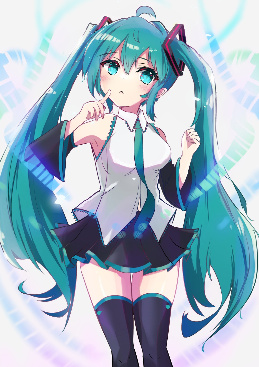 hatsune_miku tagme thighhighs vocaloid