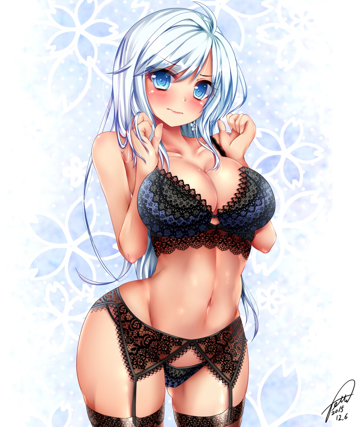 bra breast_hold cameltoe cleavage garter garter_belt jotti pantsu stockings thighhighs