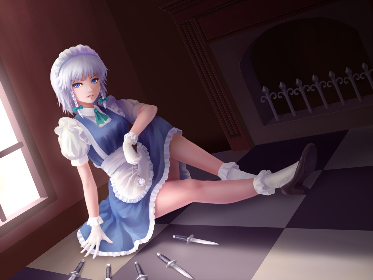 izayoi_sakuya jackiexp maid touhou