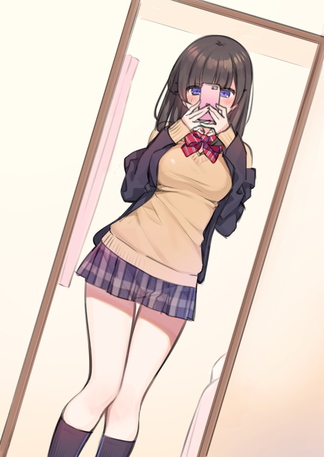 mankai_kaika seifuku selfie sweater