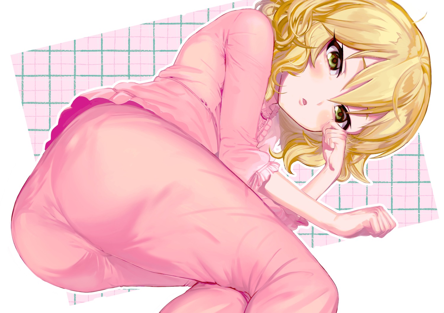 ass mugentansan pajama sakurai_momoka_(idolm@ster) the_idolm@ster the_idolm@ster_cinderella_girls the_idolm@ster_cinderella_girls_u149