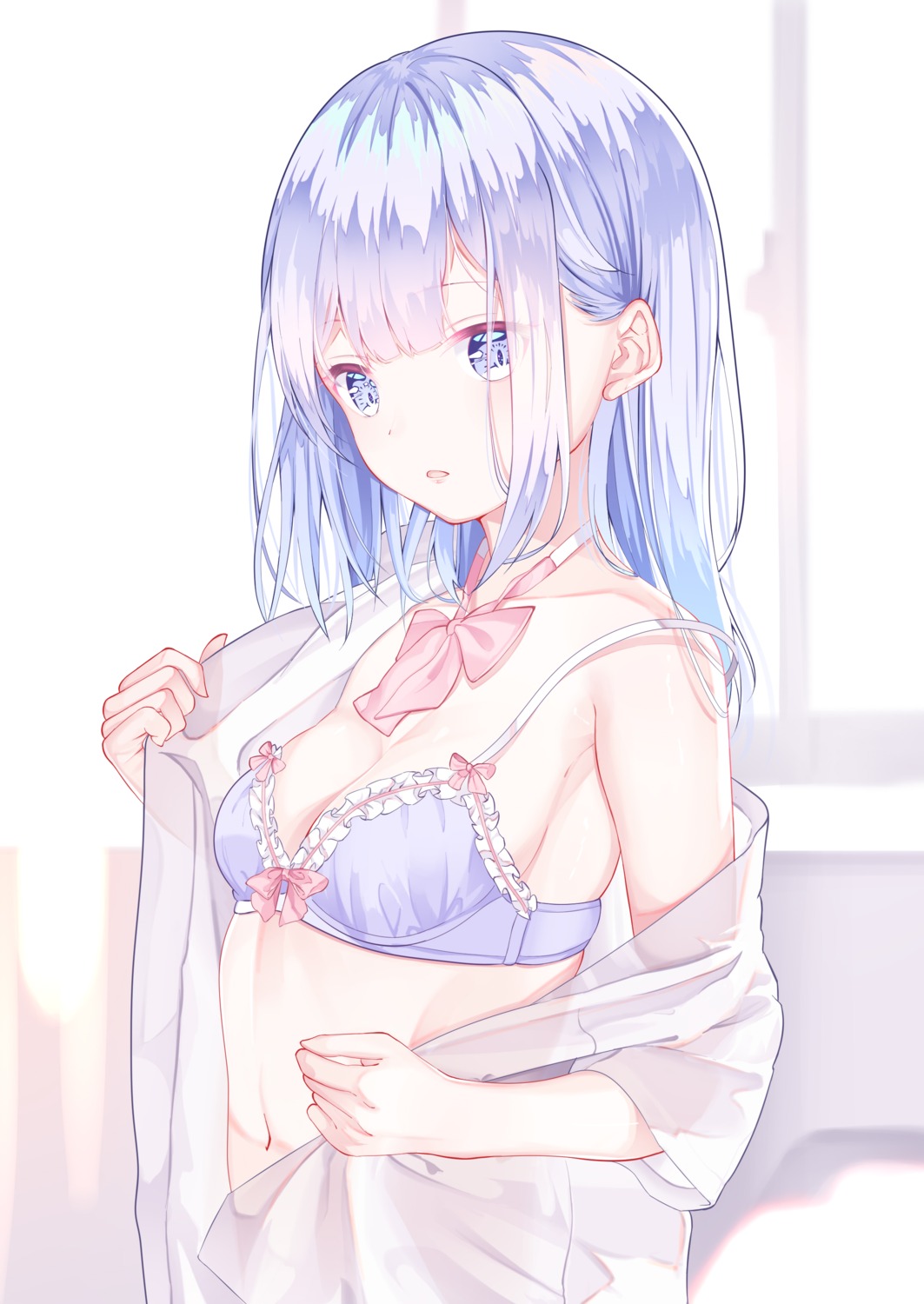 azur_lane bra open_shirt see_through undressing unicorn_(azur_lane) zuu_(qq770463651)