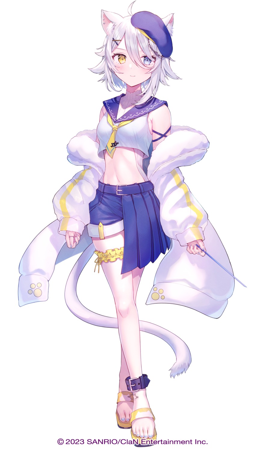 animal_ears garter heterochromia nekomimi nyamashiro_soda nyantasia reekaruru seifuku tail