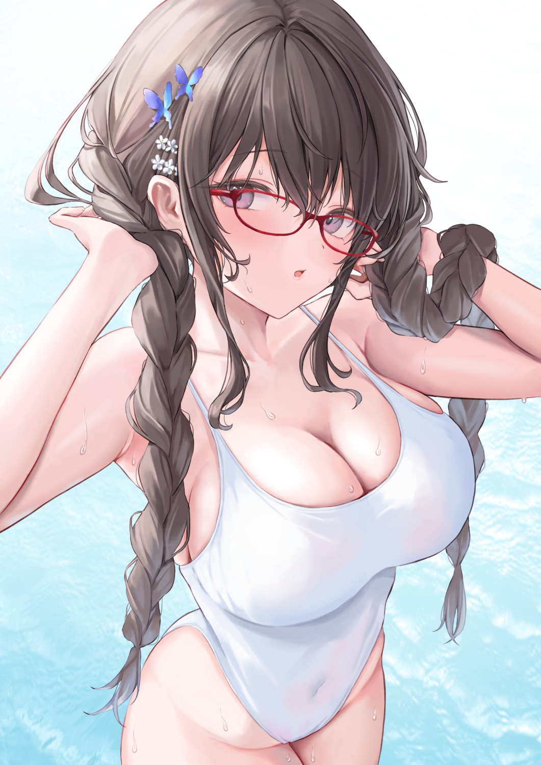 huziko32 megane see_through swimsuits