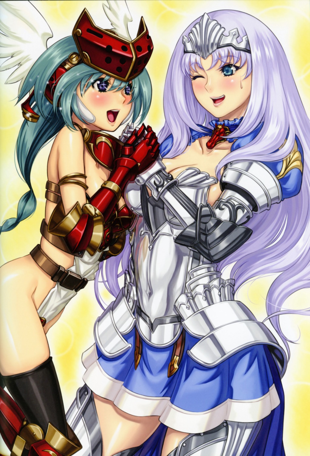 annelotte armor cleavage eiwa mirim queen's_blade queen's_blade_rebellion thighhighs