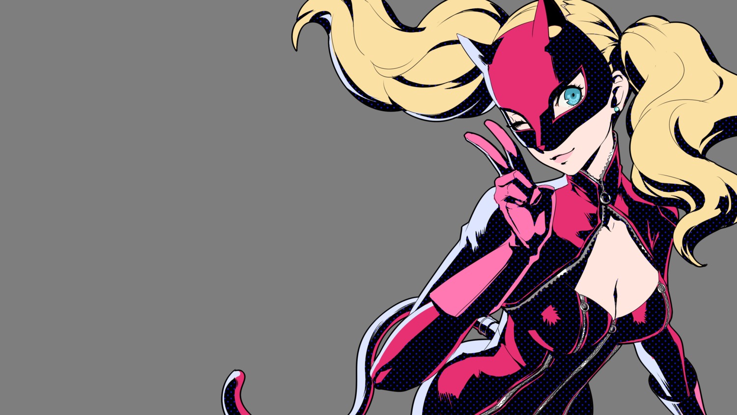 bodysuit cleavage digital_version persona_5 soejima_shigenori tail takamaki_anne transparent_png