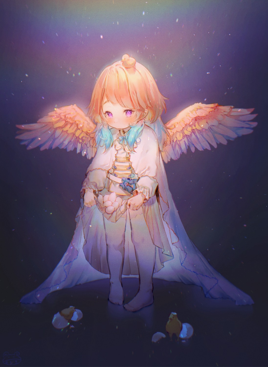 hololive hololive_english modoki_kuma skirt_lift takanashi_kiara wings