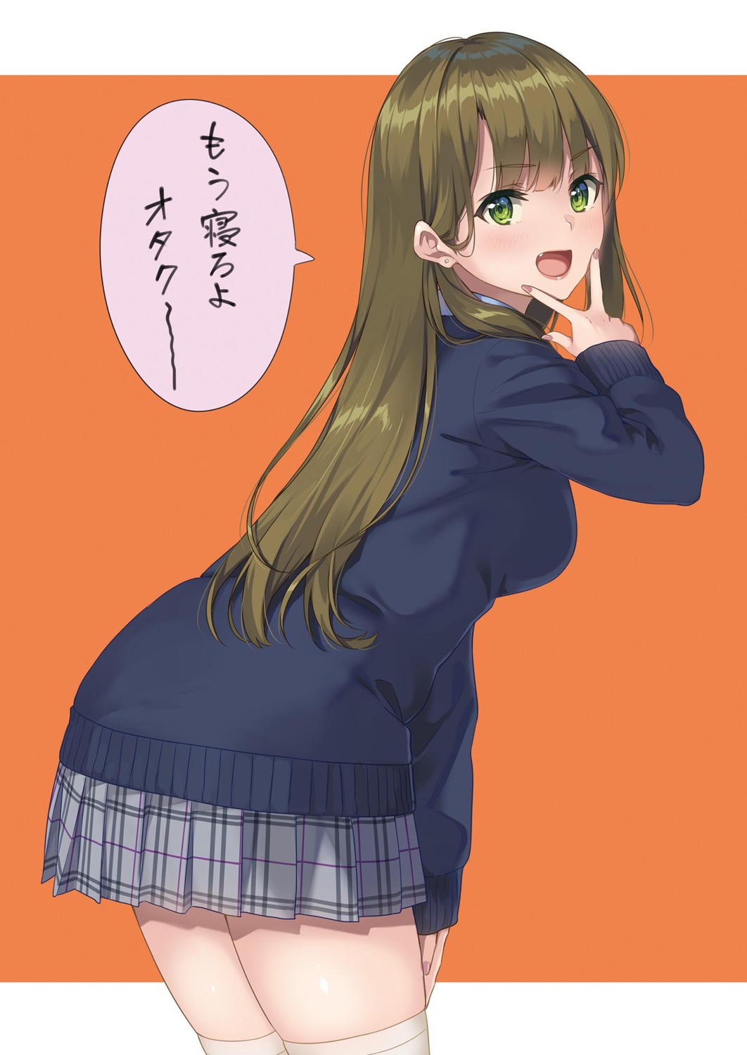 ass seifuku sweater thighhighs unasaka