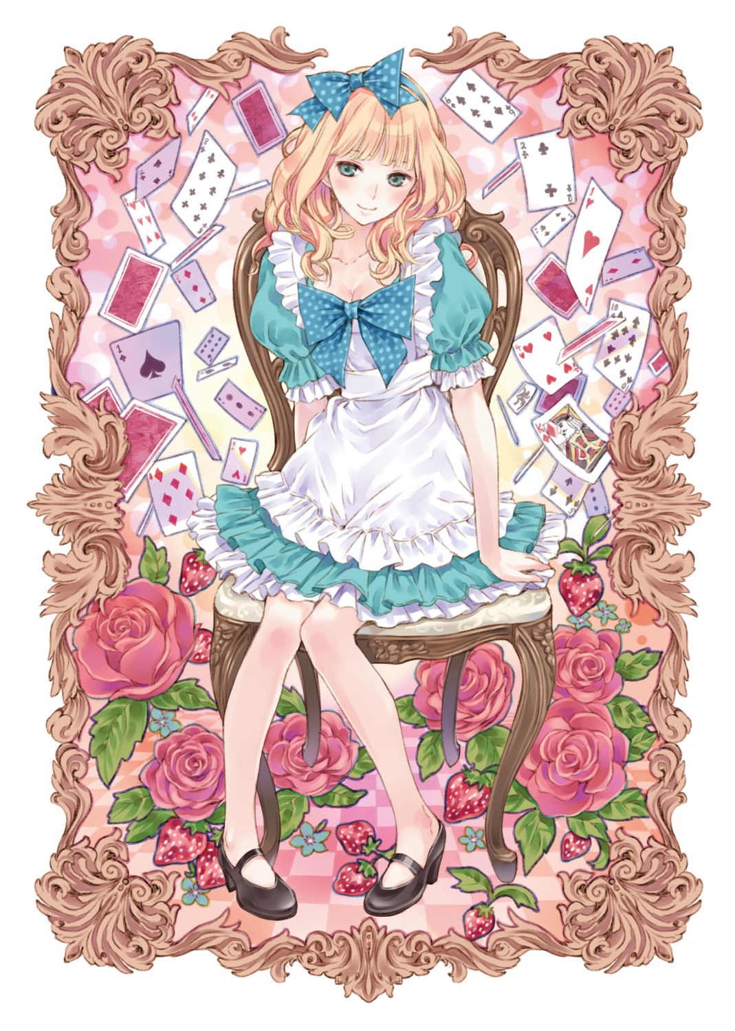 alice alice_in_wonderland cleavage digital_version dress kishida_mel lolita_fashion