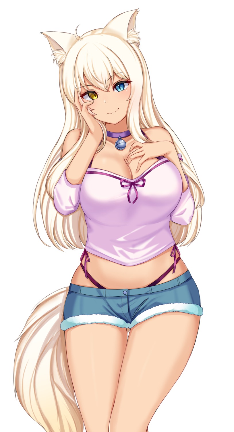 animal_ears cleavage coconut heterochromia kanta nekomimi nekopara pantsu tail