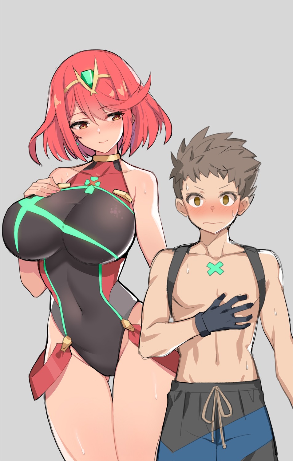 homura_(xenoblade_2) rex serin199 sketch swimsuits xenoblade_(series) xenoblade_2