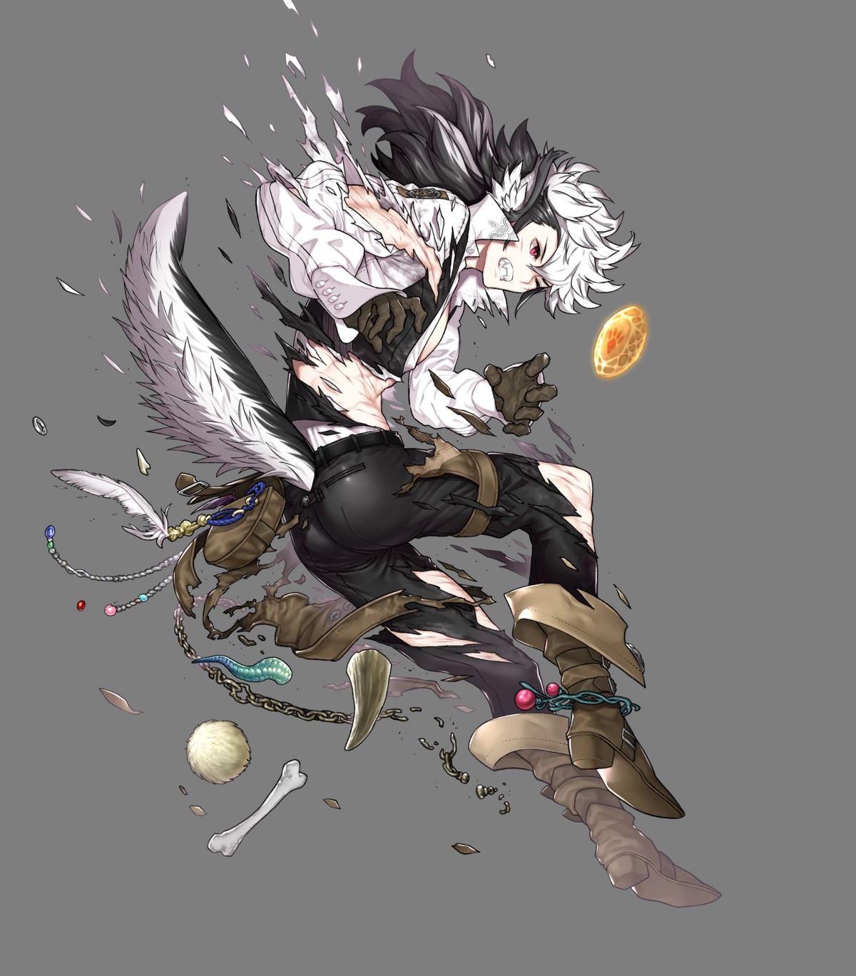 animal_ears fire_emblem fire_emblem_heroes fire_emblem_if keaton_(fire_emblem) nintendo okuma_yugo tail torn_clothes transparent_png