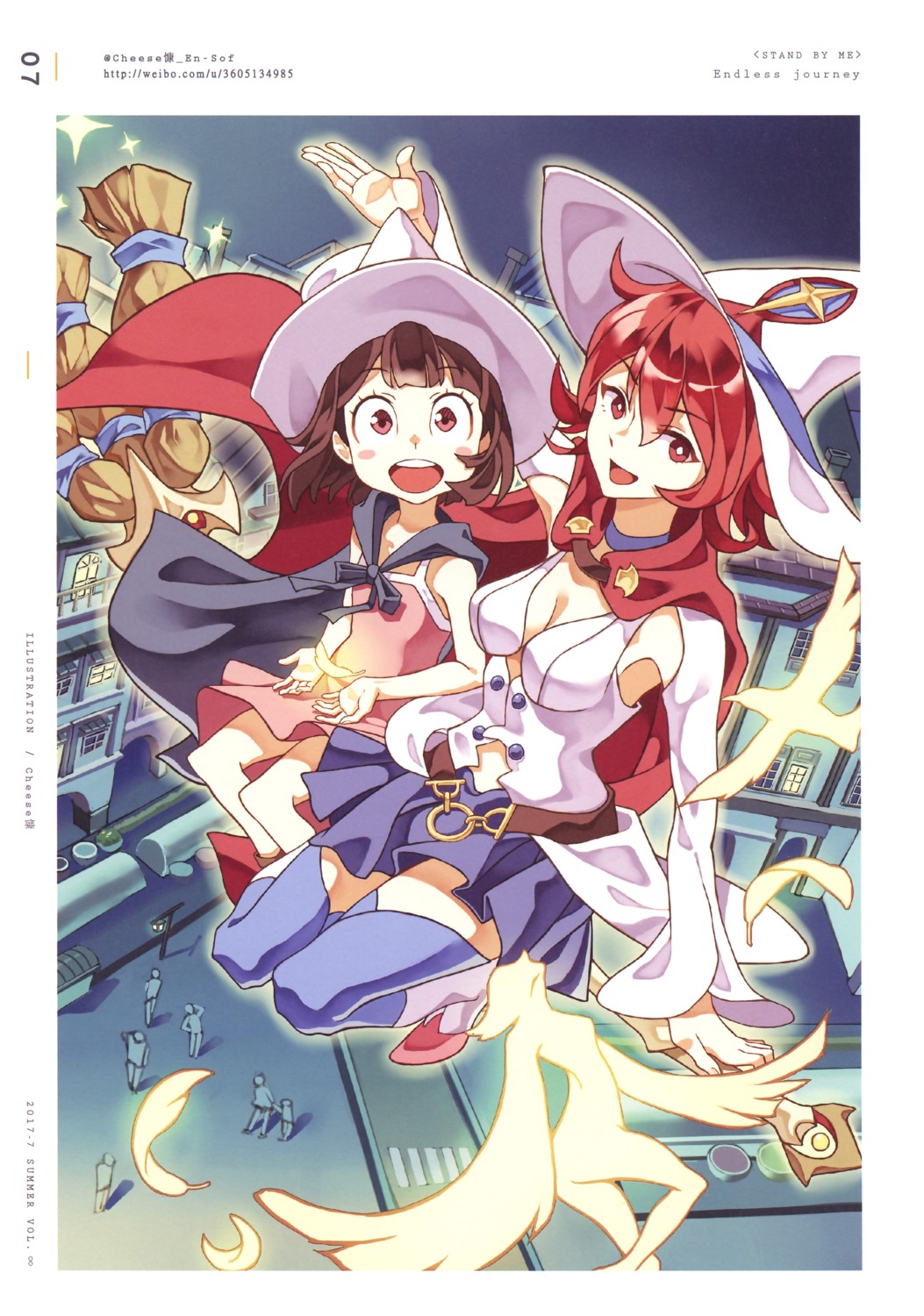 atsuko_kagari cleavage dress little_witch_academia scanning_artifacts screening shiny_chariot tagme thighhighs witch