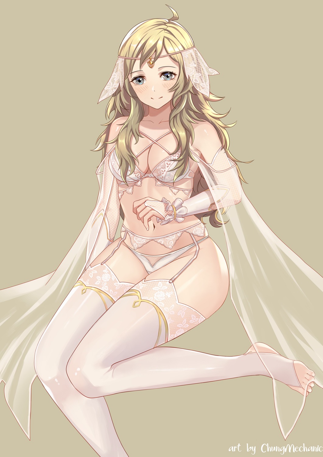 bra chungmechanic fire_emblem fire_emblem_if garter_belt ophelia_(fire_emblem) pantsu see_through stockings thighhighs