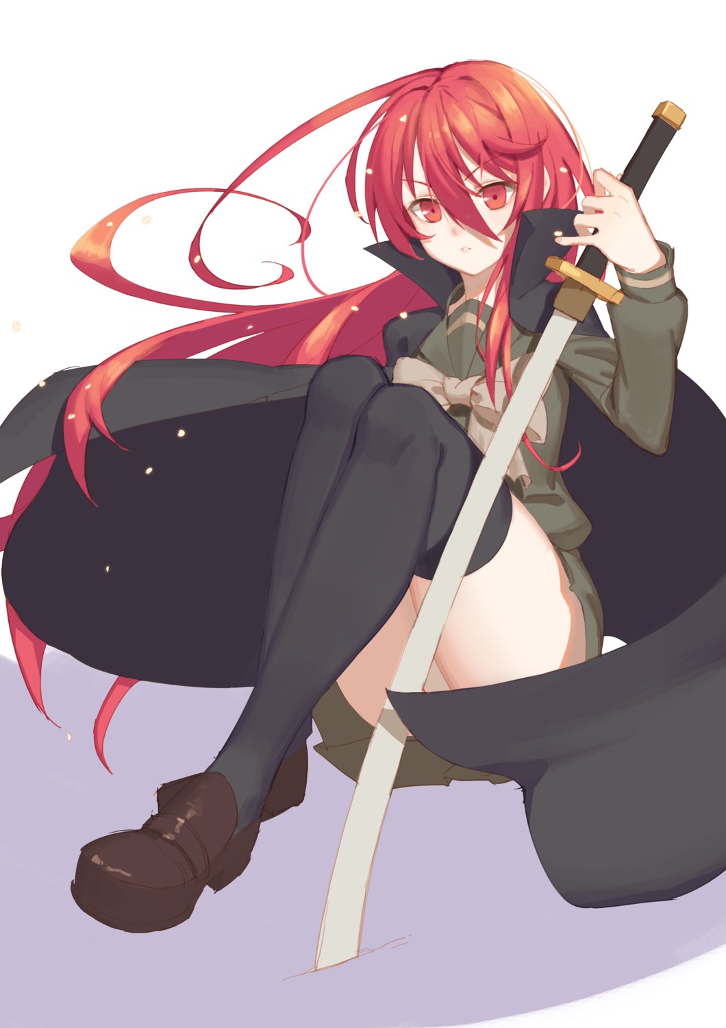 goumudan seifuku shakugan_no_shana shana sword thighhighs