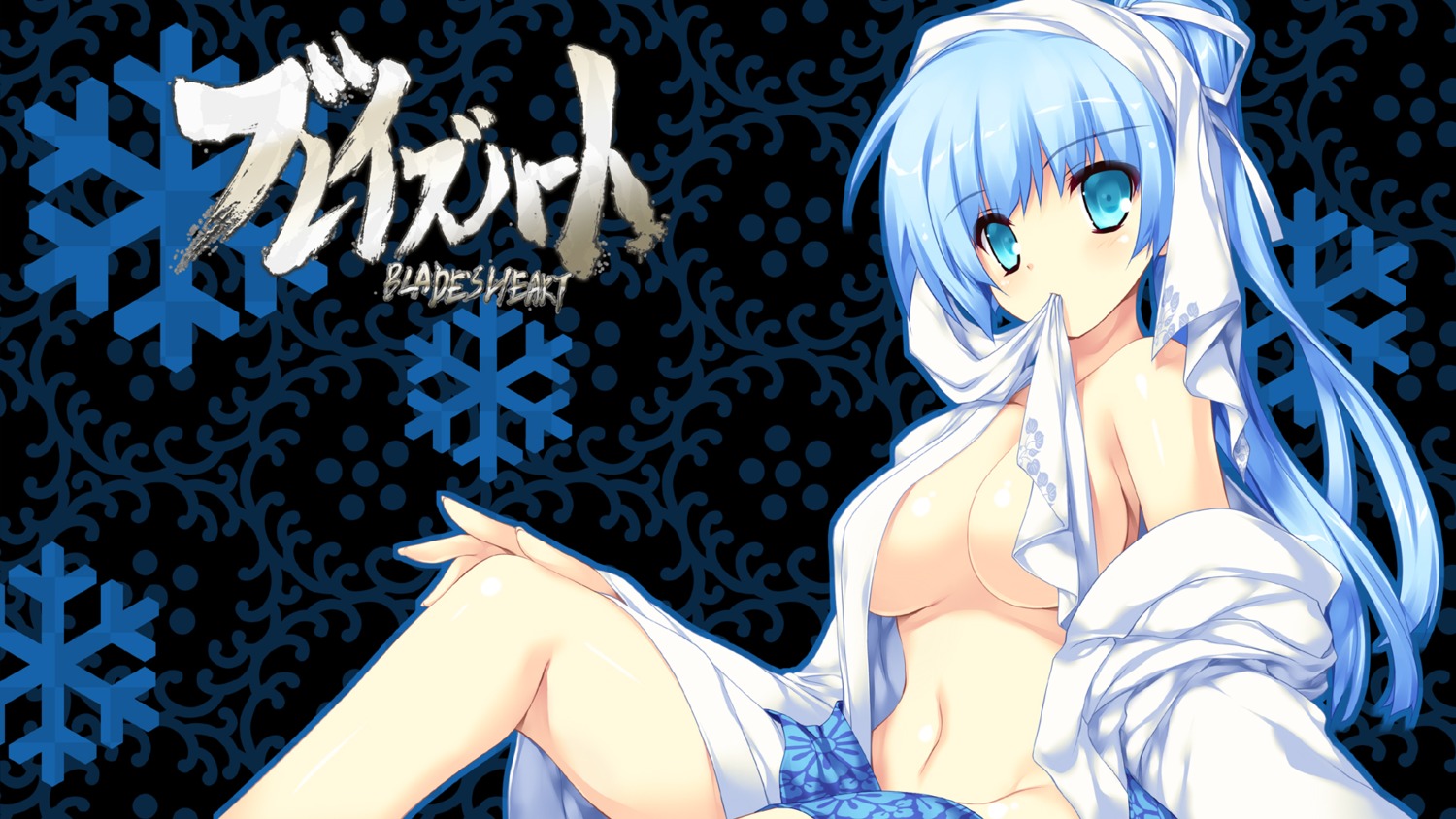 blade's_heart cleavage kai_(company) no_bra nopan open_shirt shimesaba_kohada toonogawa_setsuna