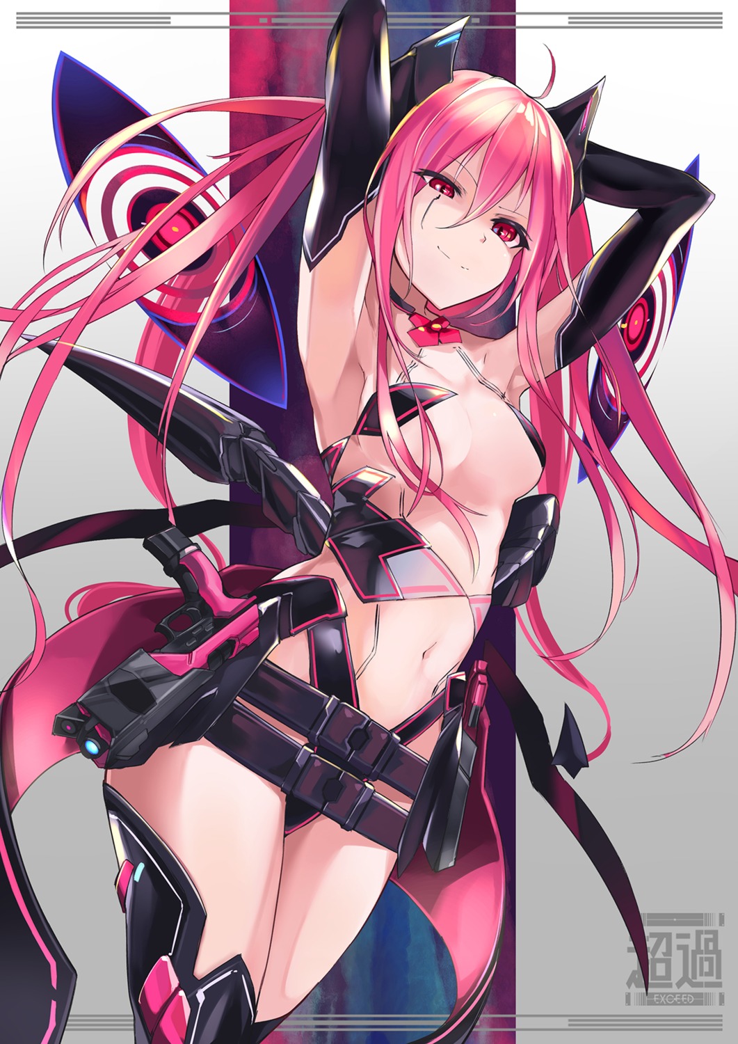 gun kie_(yospcd) no_bra sound_voltex thighhighs