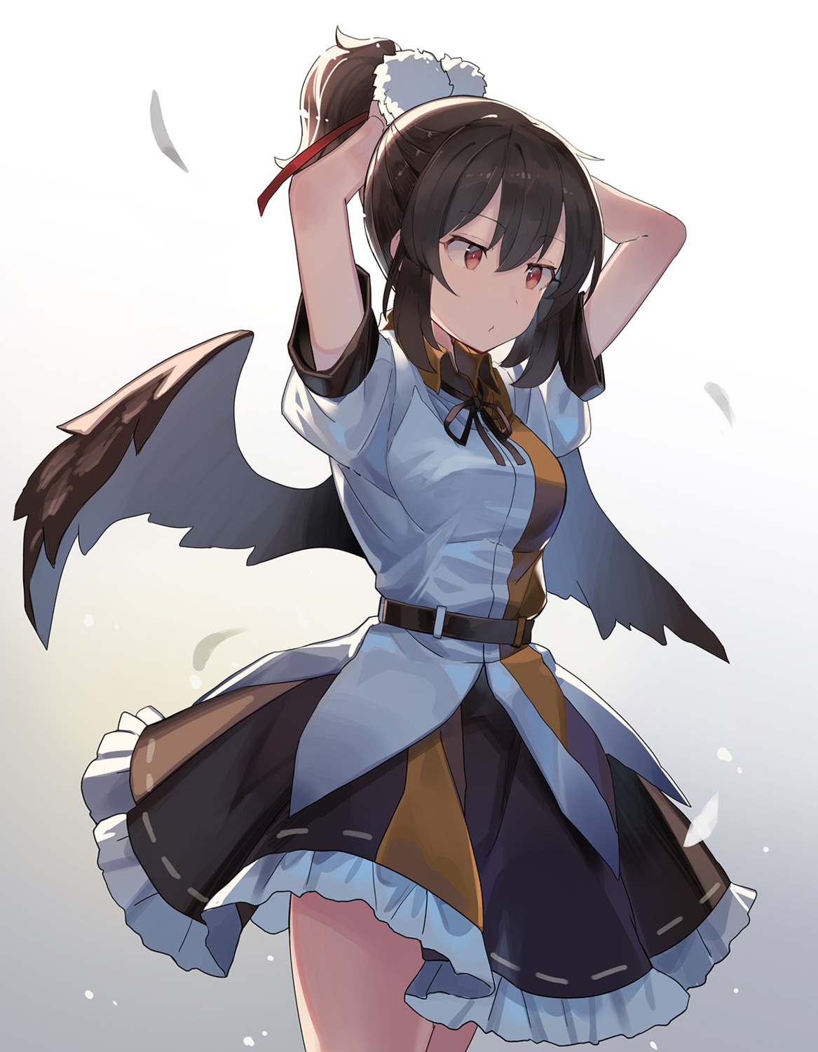 rin_falcon shameimaru_aya touhou wings