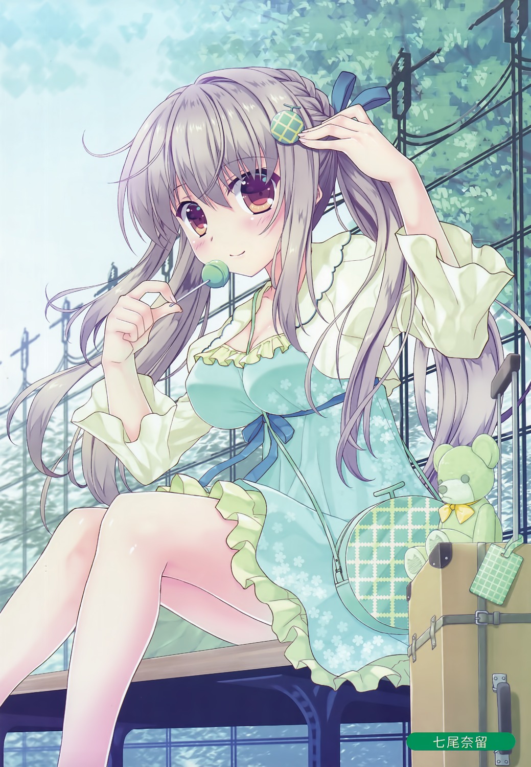 cleavage dress melonbooks nanao_naru summer_dress