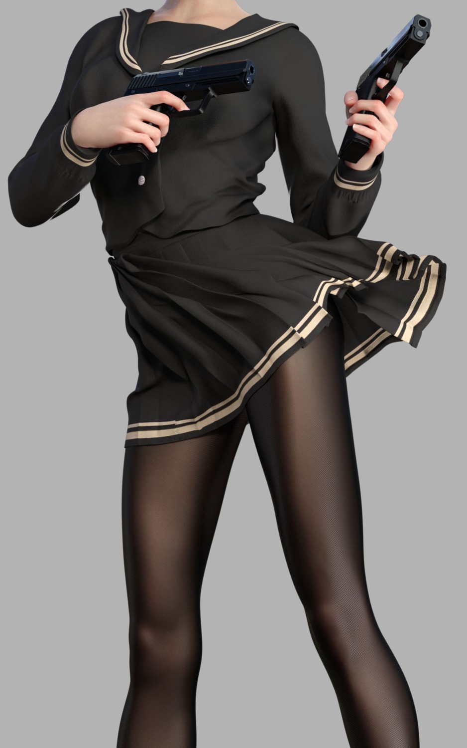 cg digiplant gun pantyhose seifuku