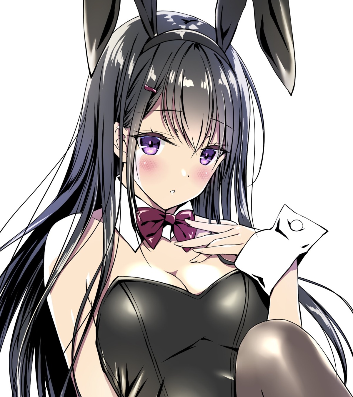 animal_ears bunny_ears bunny_girl cleavage kobayashi_chisato pantyhose sakurajima_mai seishun_buta_yarou