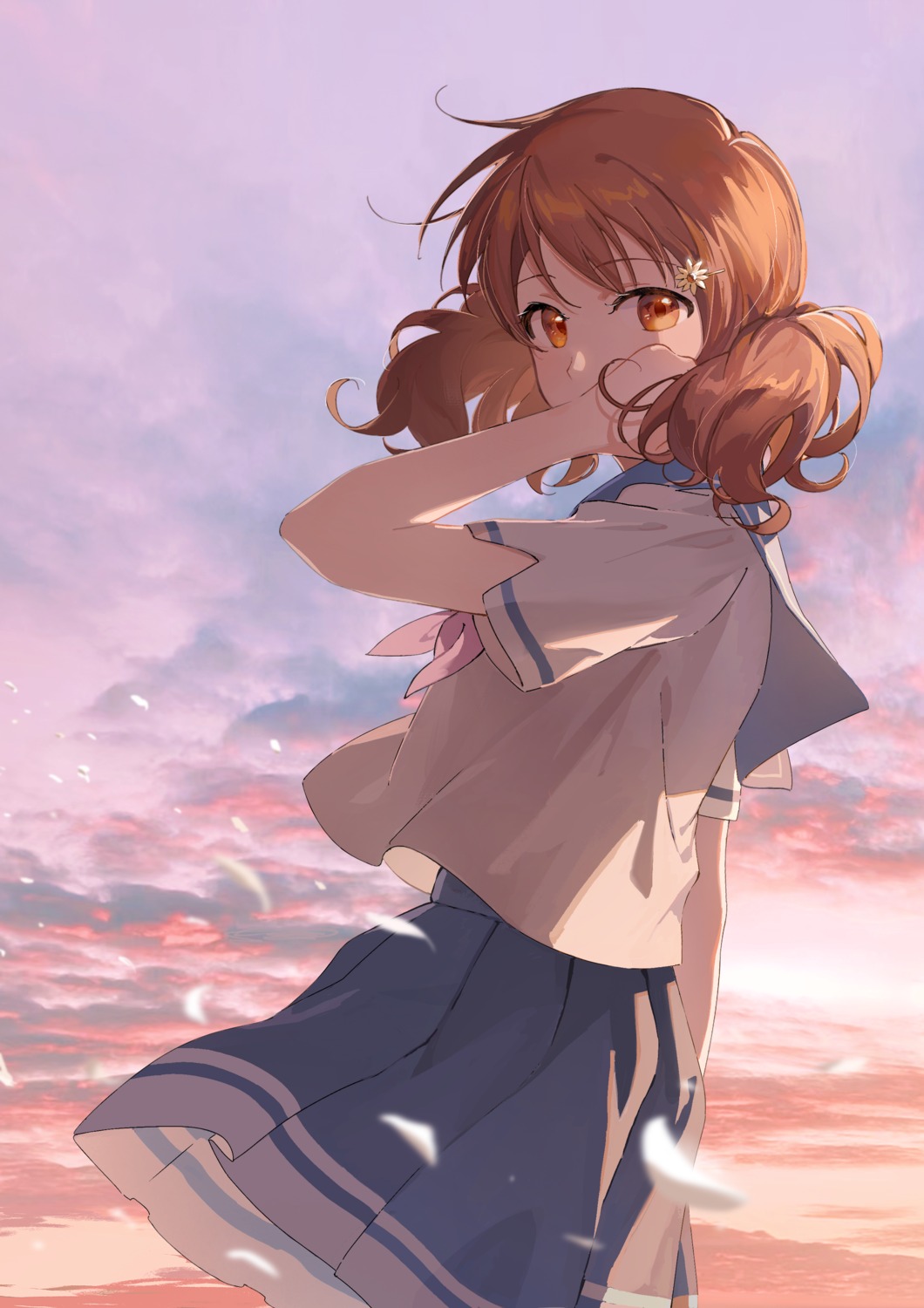 anqininnn hibike!_euphonium oumae_kumiko seifuku skirt_lift