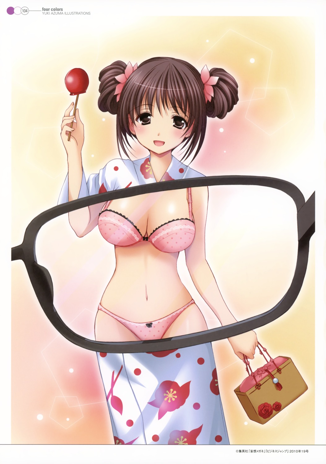 azuma_yuki bra cleavage pantsu yukata