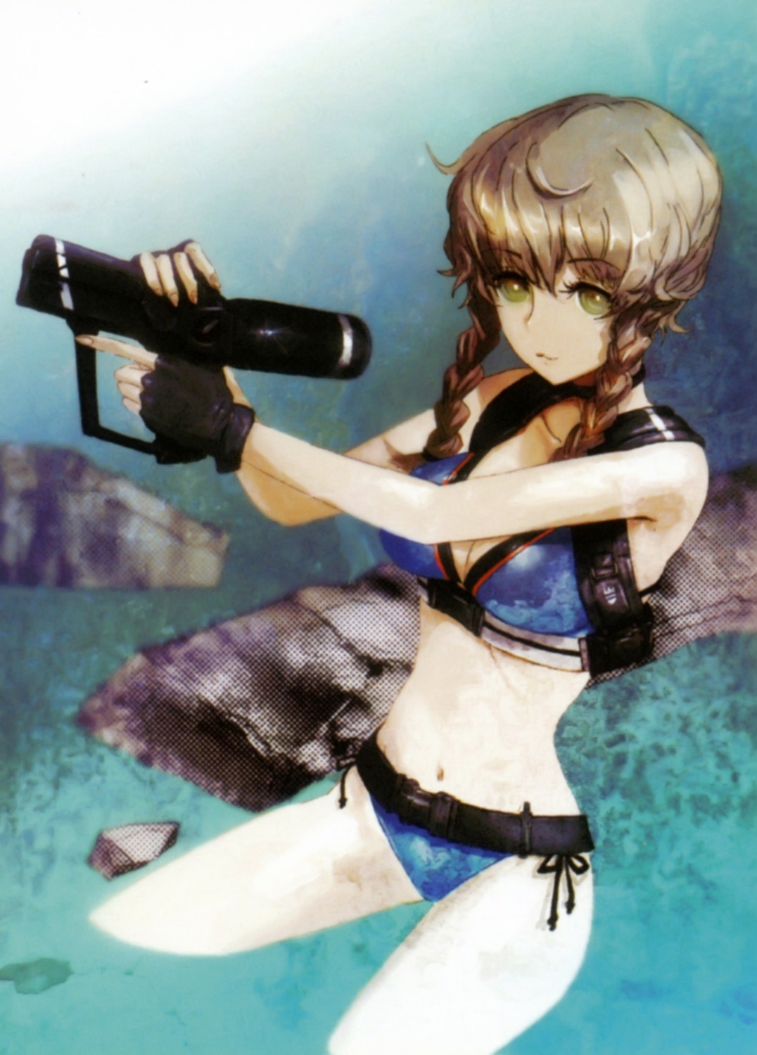 amane_suzuha bikini gun huke steins;gate swimsuits