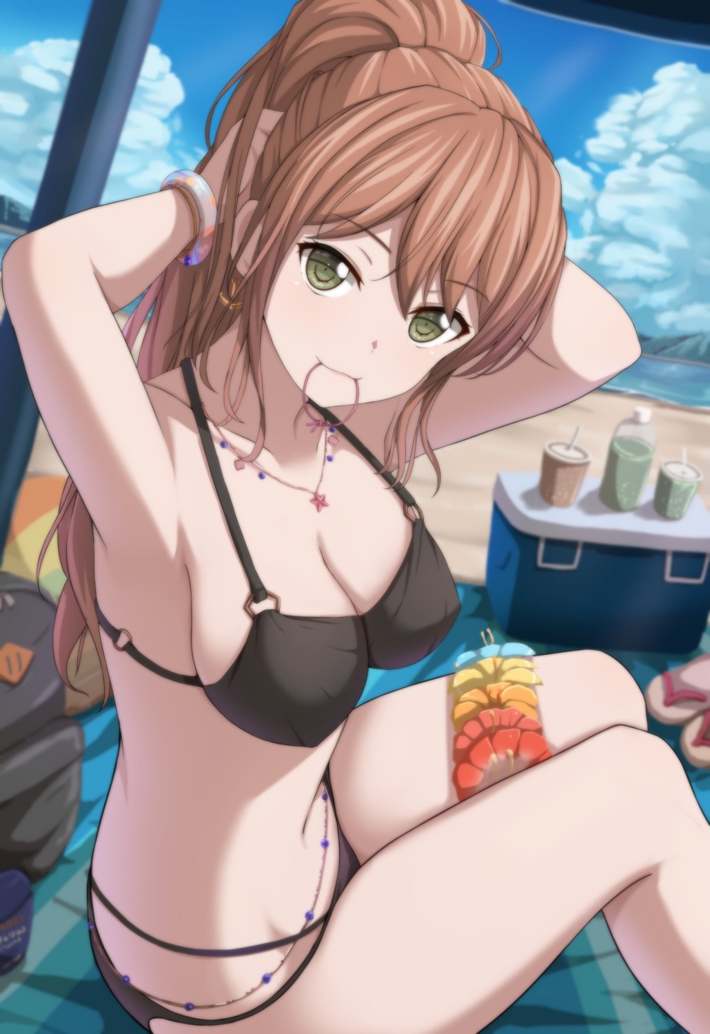 bang_dream! bikini erect_nipples garter imai_lisa narafume swimsuits