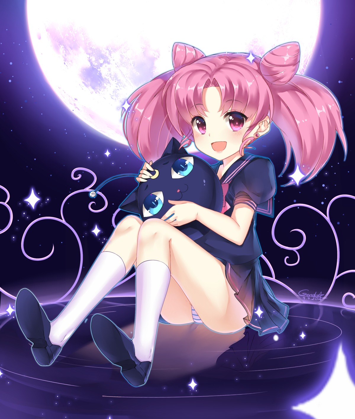 chibiusa gendo0032 luna-p pantsu sailor_moon seifuku shimapan